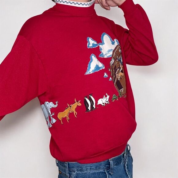 Vintage 90s Noahs Arc Collared Crewneck - Picture 2 of 8